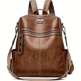 Purse For Women Fashion Faux Leather Convertible Shoulder Handbag Travel Bag Satchel Rucksack Ladies Bag (Option: Style3)