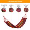 Double Hammock 2 Person Canvas Hanging Hammock Swing Bed with Carrying Bag Hold 330LBS for Camping Travel Beach