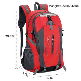 36L Outdoor Backpack Waterproof Daypack Travel Knapsack (Option: Red)