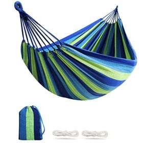 Outdoor Garden Camping Hammock With Tree Straps For Hanging; Durable Hammock Holds Up To 450lbs; Portable Hammock With Travel Bag Perfect For Out (Color: Blue, size: 260*80CM)